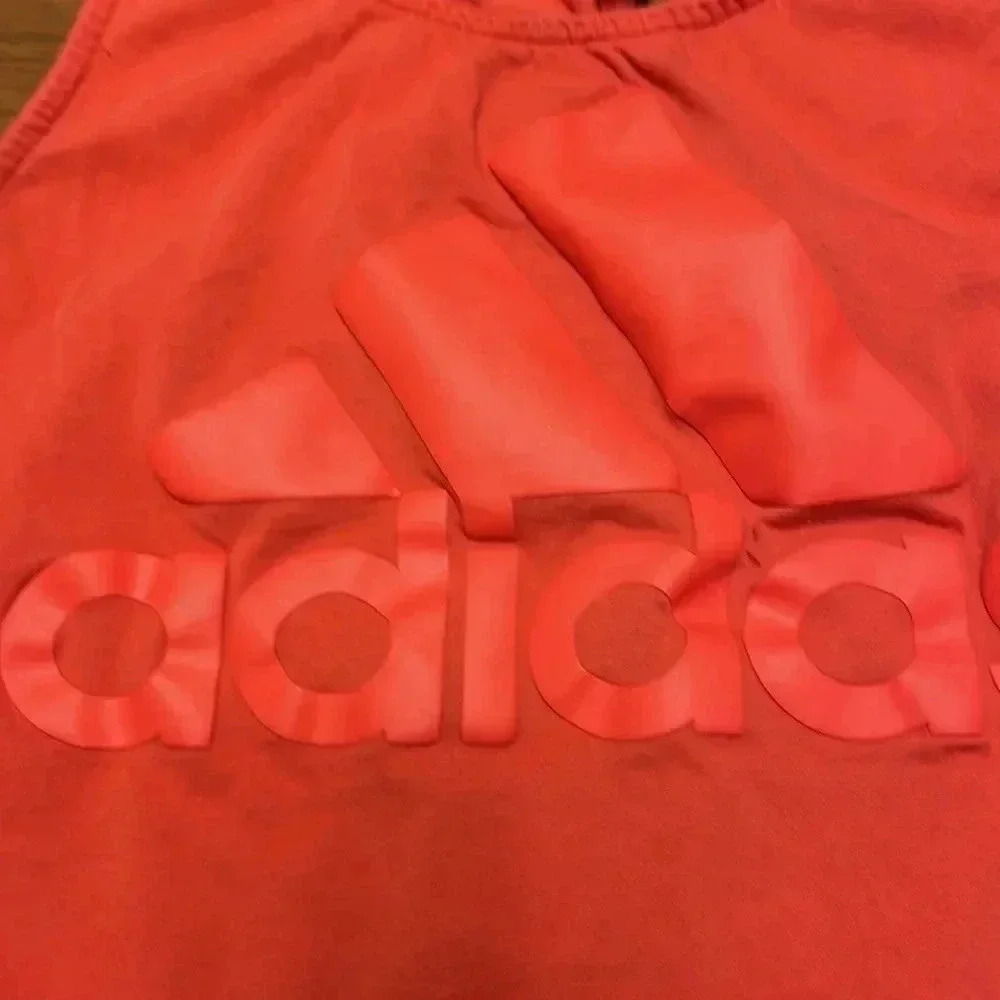 Adidas Red Crop Tank Top, size Med - Picture 3 of 5